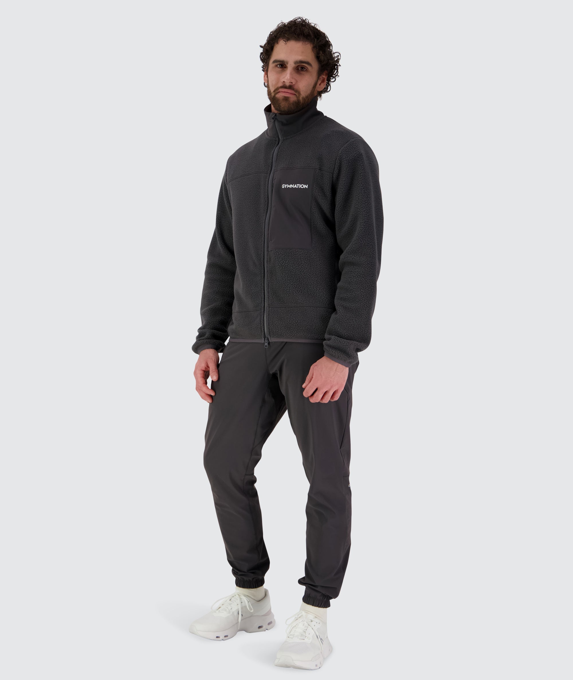 Gymnation Pile Jacket Unisex #color_gravel-grey