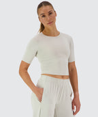 Gymnation Cropped ComfyKnit Tee #color_fog