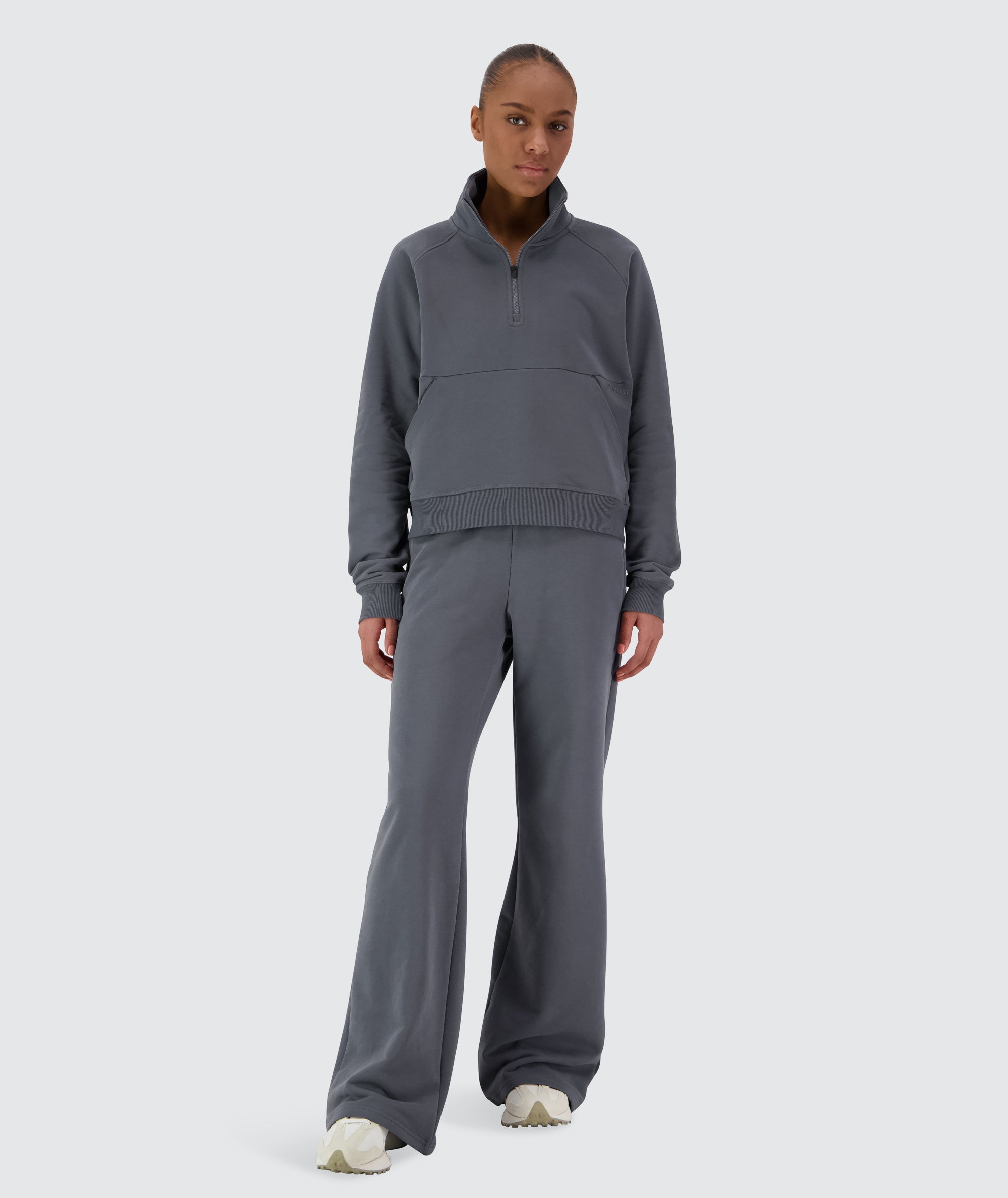 Women Half-Zip Sweater #color_dark-grey