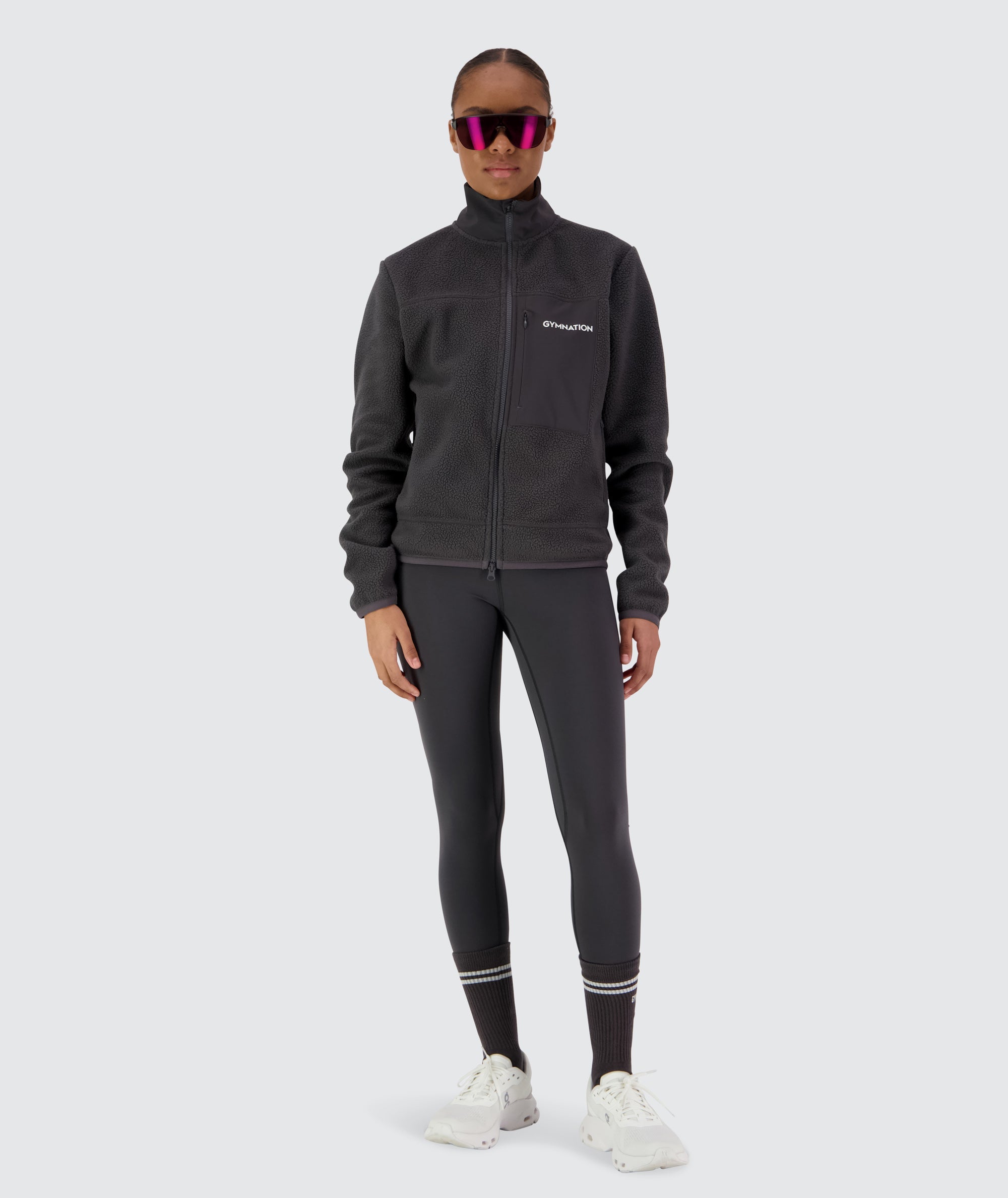 Gymnation Pile Jacket Unisex #color_gravel-grey