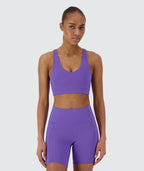 Supersoft V-neck Bra, Model 167 cm / size S #color_violet-vibe
