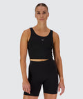 Silky smooth bra top, Model 176 cm / size S#color_black